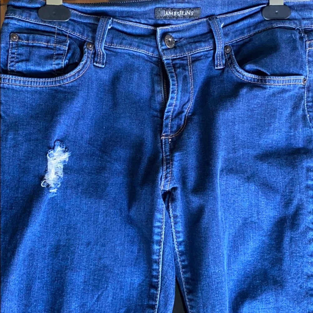 Dark blue jeans